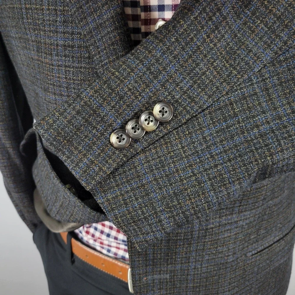 Daniel Cremiux Cooper SPJ Men's Sport Coat Blazer Two Button Flannel‎ Wool 44S